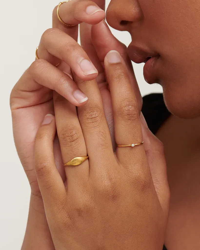 Sora Solid Gold Signet Ring