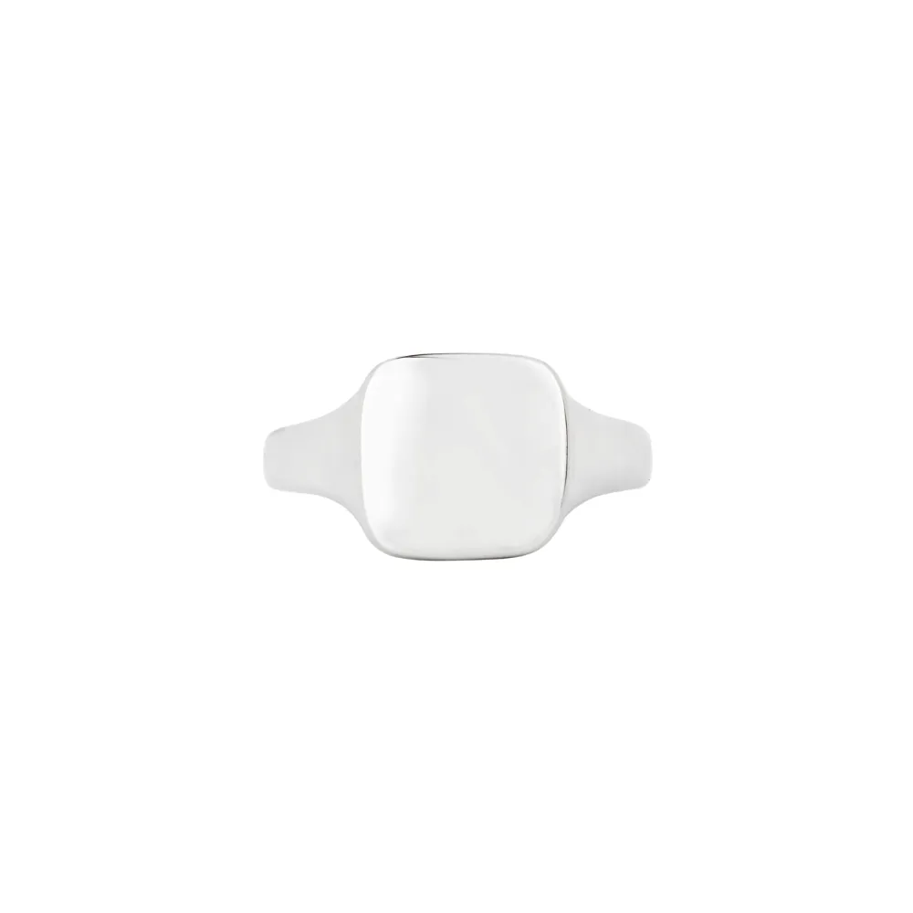 Square Smooth Signet Ring - Gold