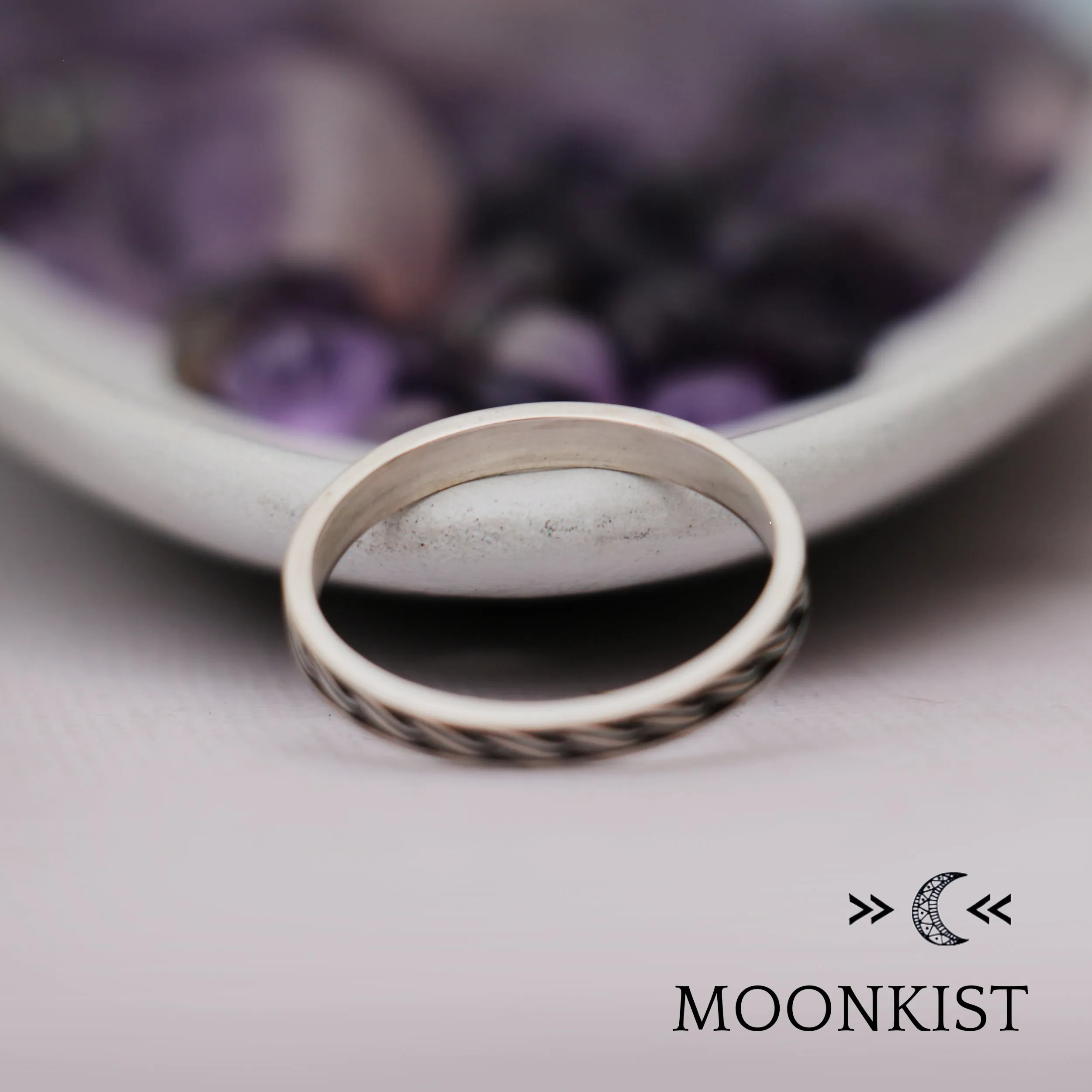 Sterling Silver Infinity Scroll Wedding Band | Moonkist Designs