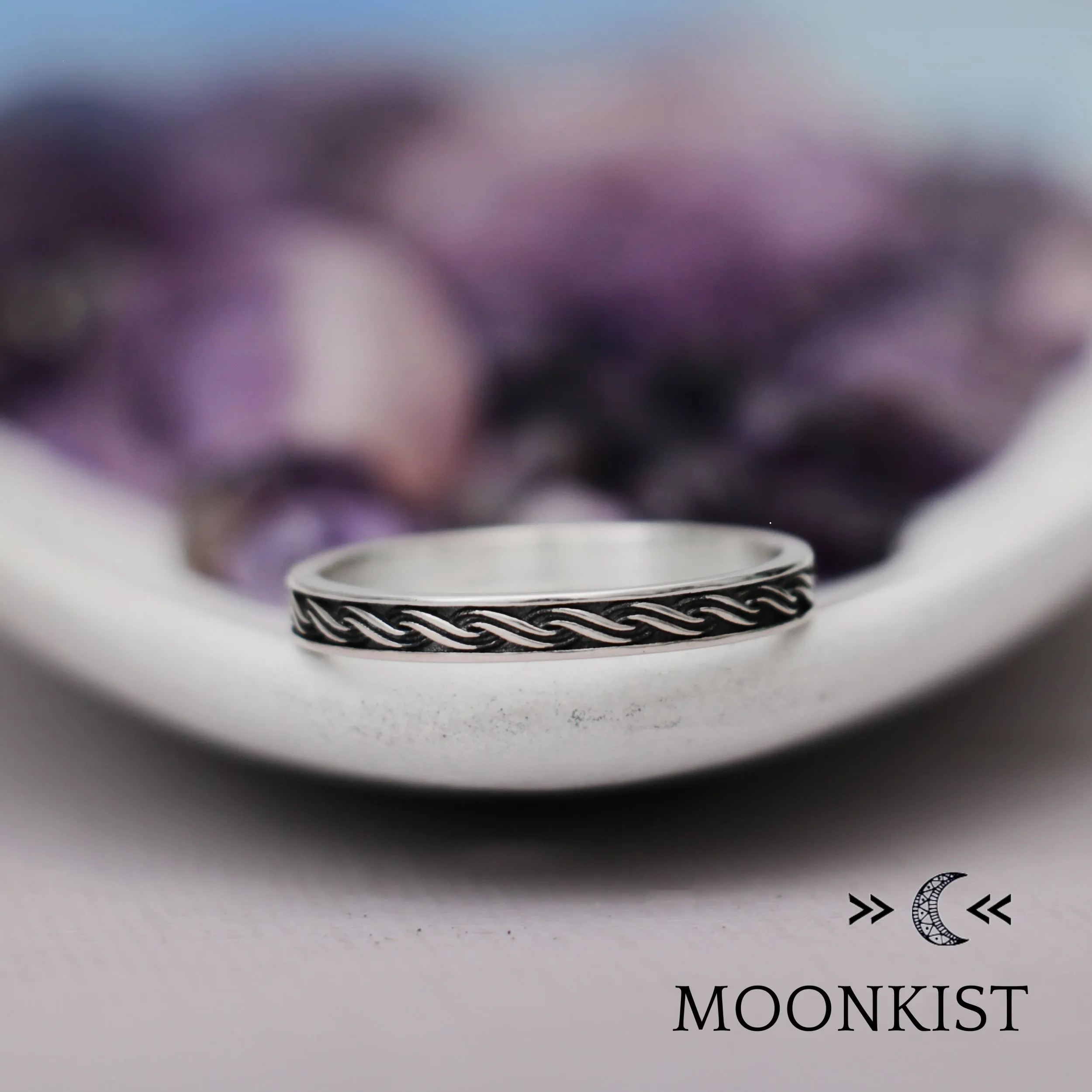 Sterling Silver Infinity Scroll Wedding Band | Moonkist Designs