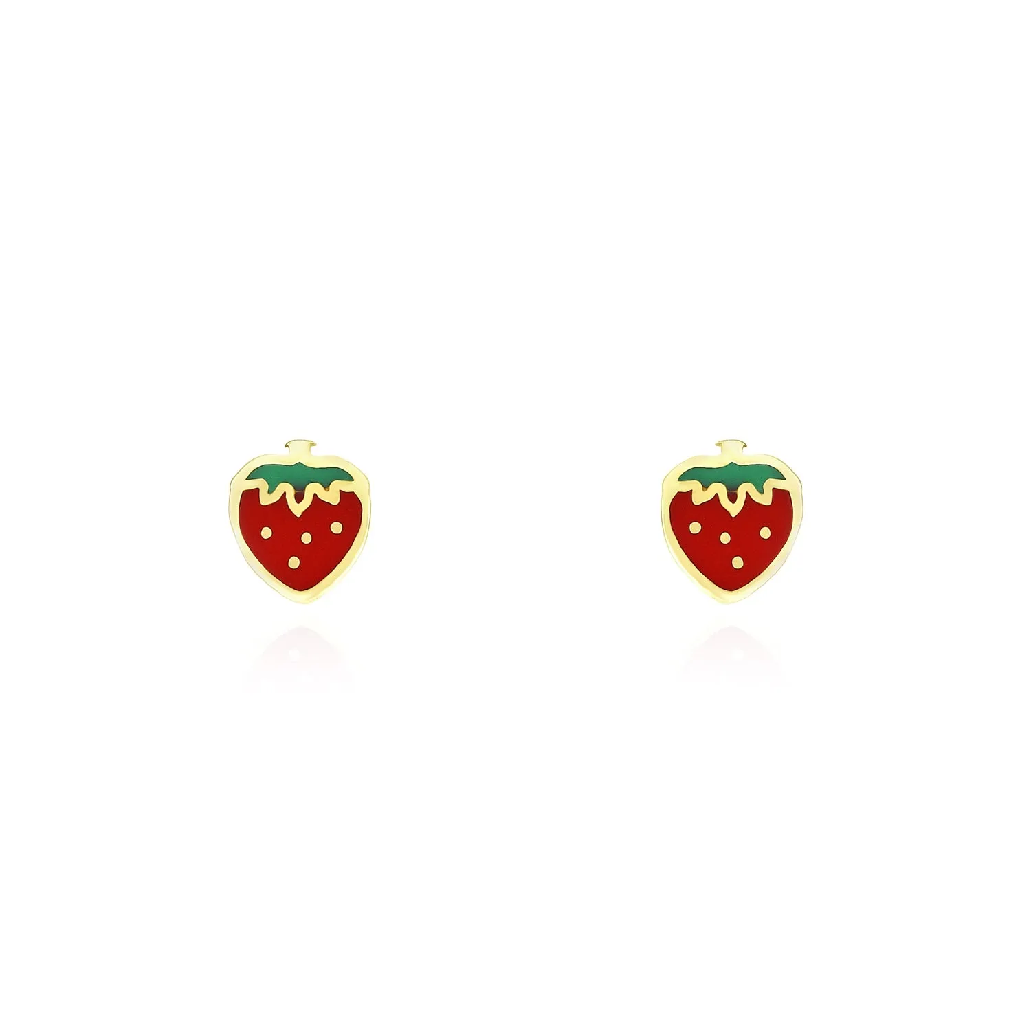 Strawberry Enamel Stud Earrings