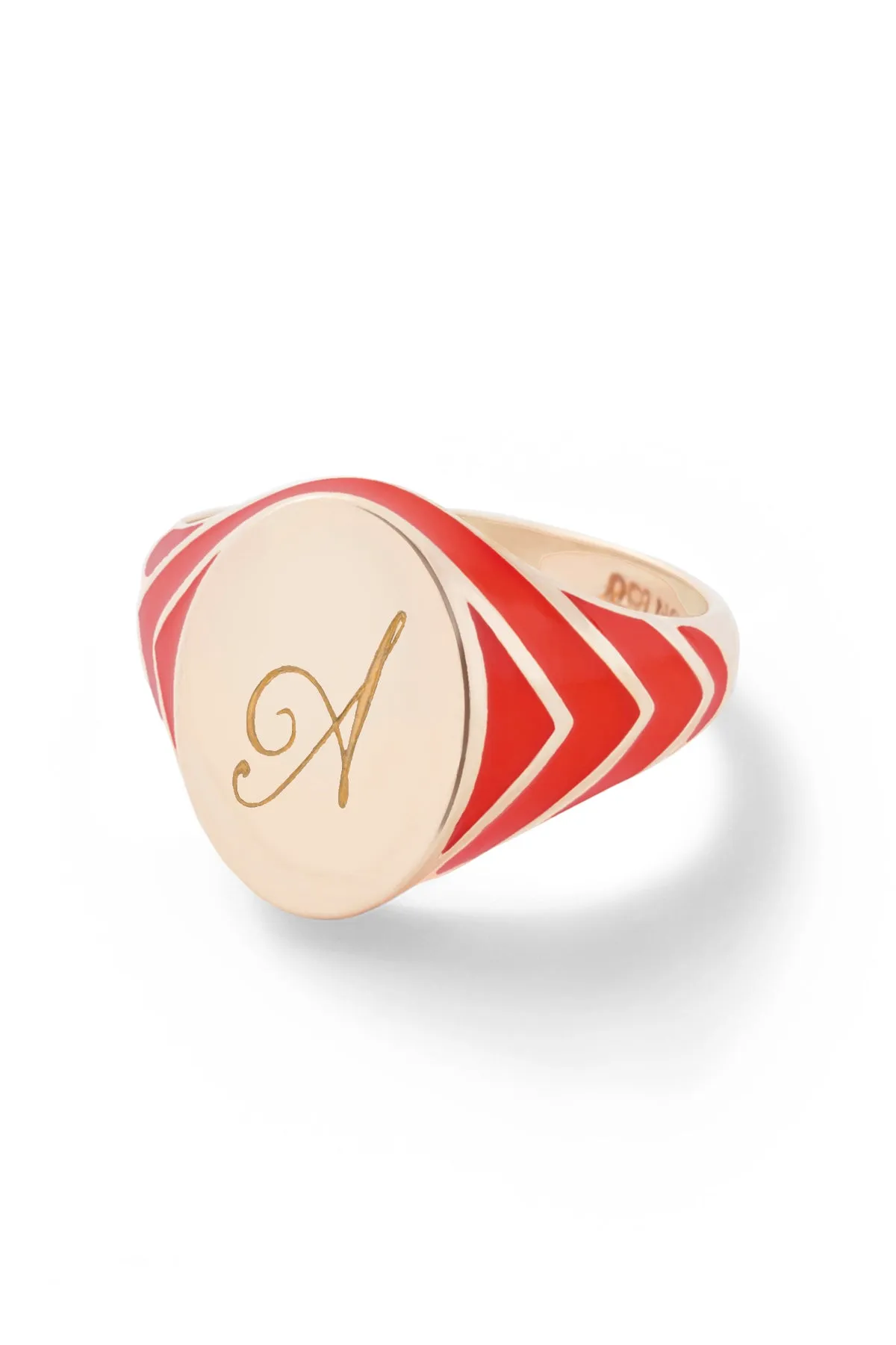 Stripe Signet Ring - In Stock