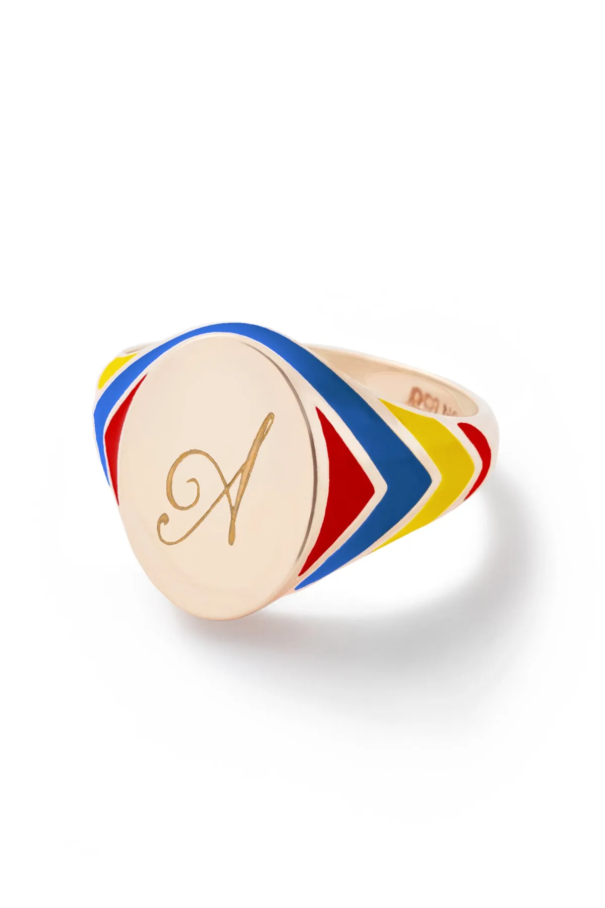 Stripe Signet Ring - In Stock