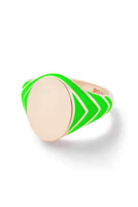 Stripe Signet Ring - In Stock