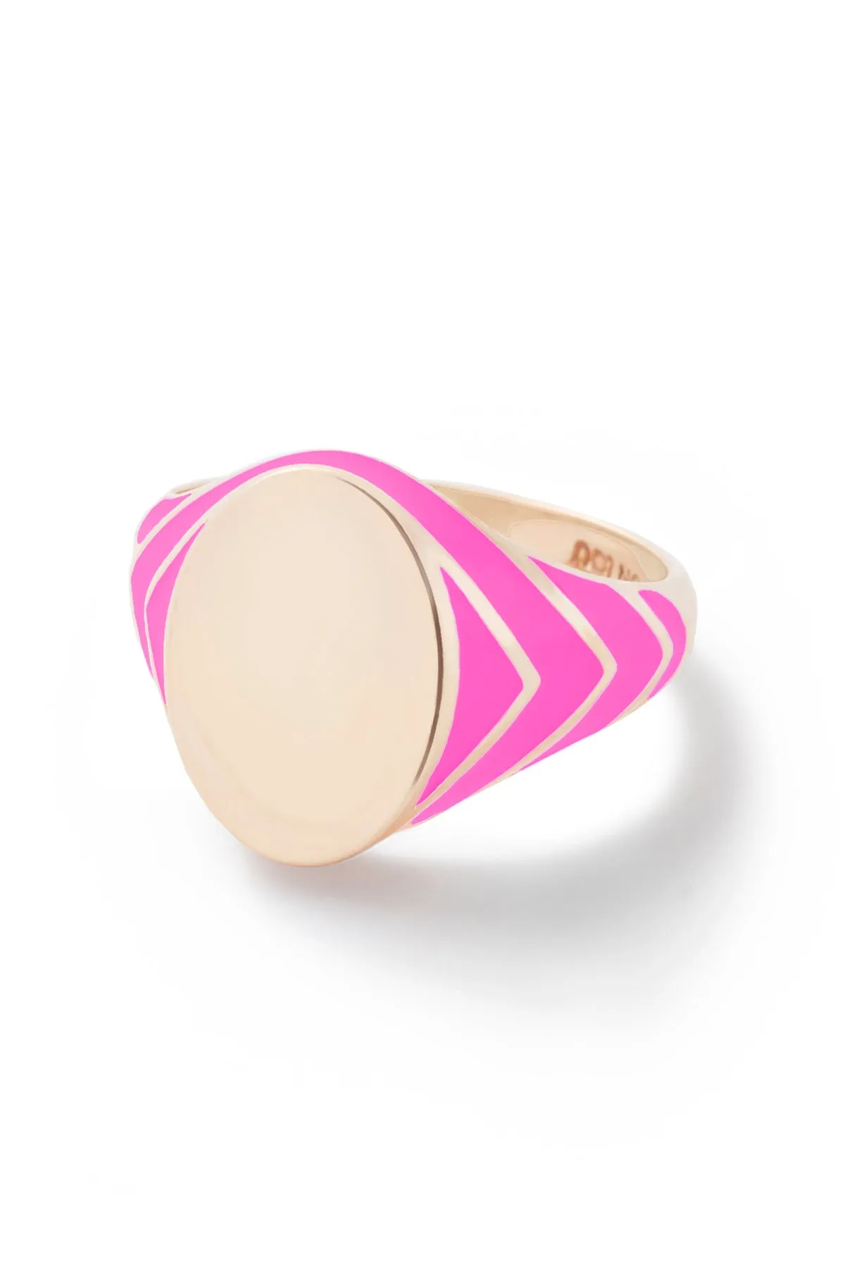 Stripe Signet Ring - In Stock