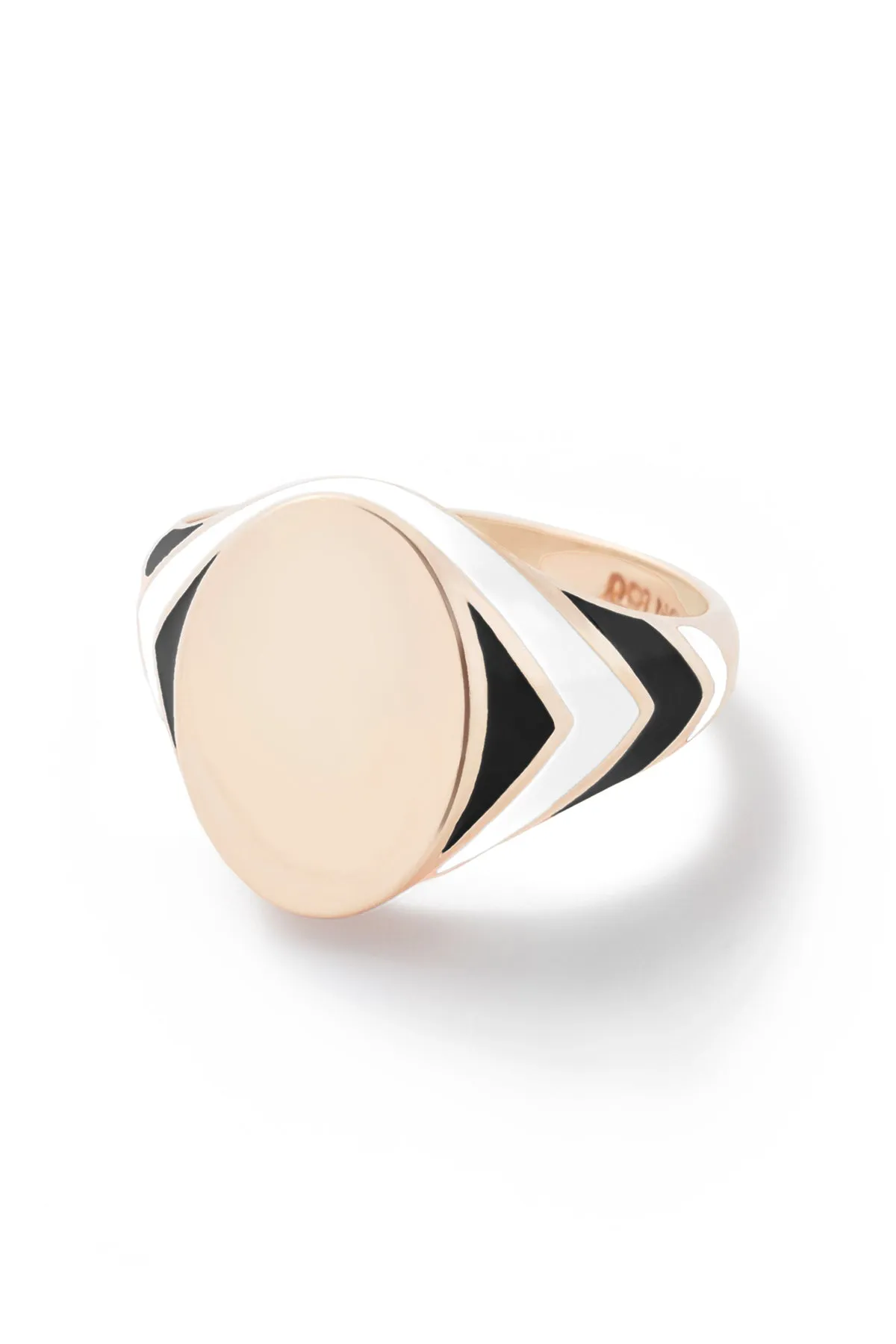 Stripe Signet Ring - In Stock