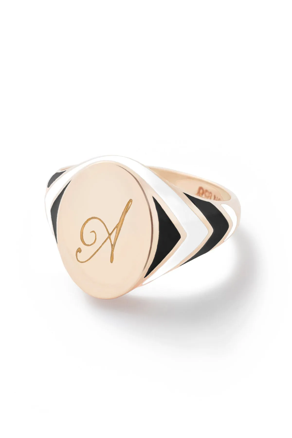 Stripe Signet Ring - In Stock