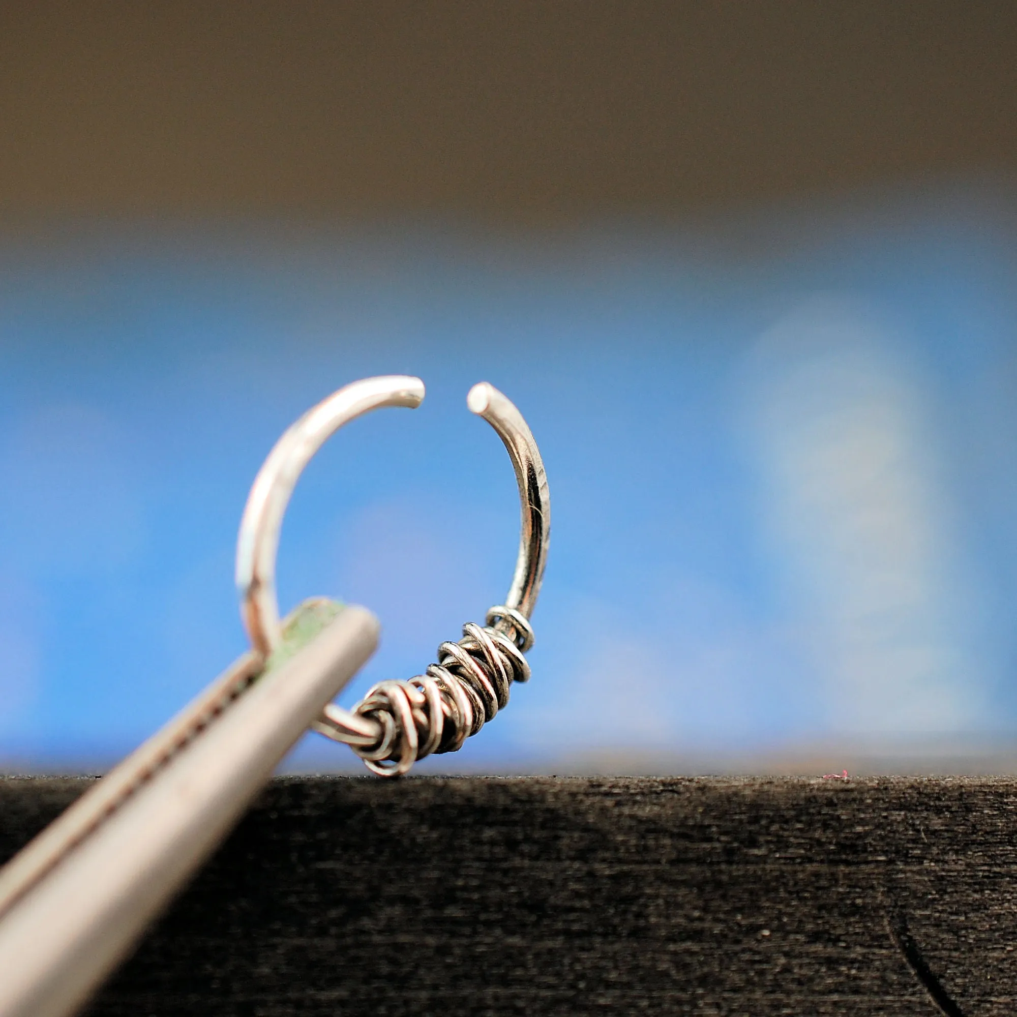 Tangled Silver Septum or Nose Ring