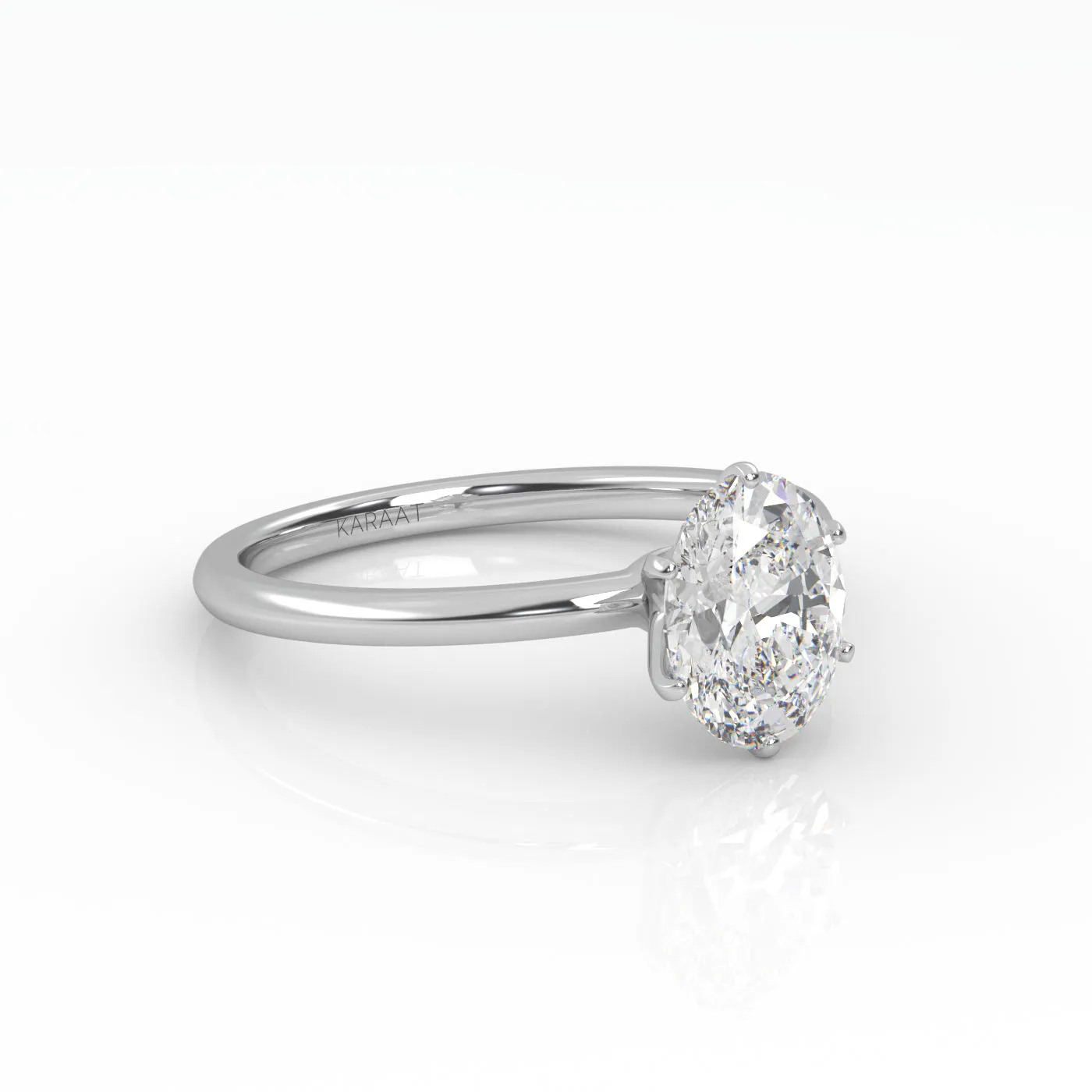 The Oval Six Prong Solitaire