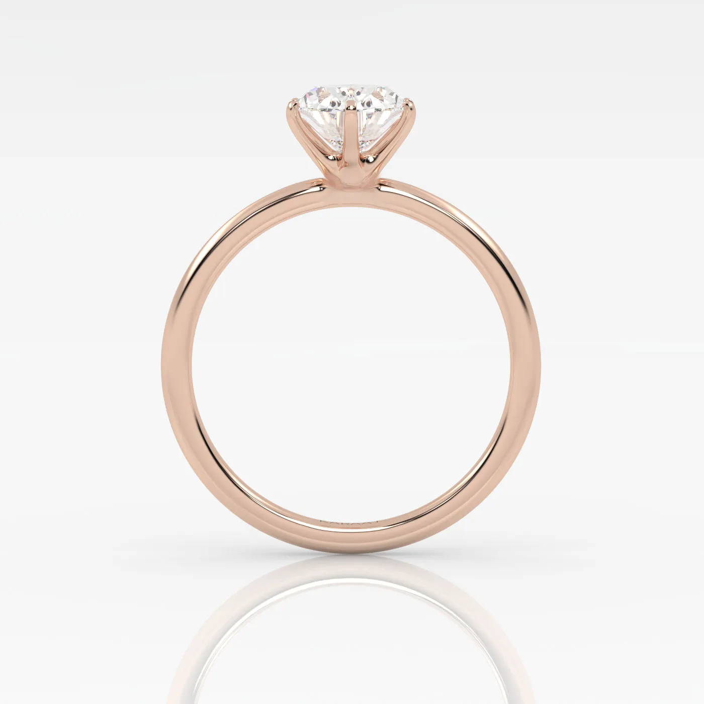 The Oval Six Prong Solitaire