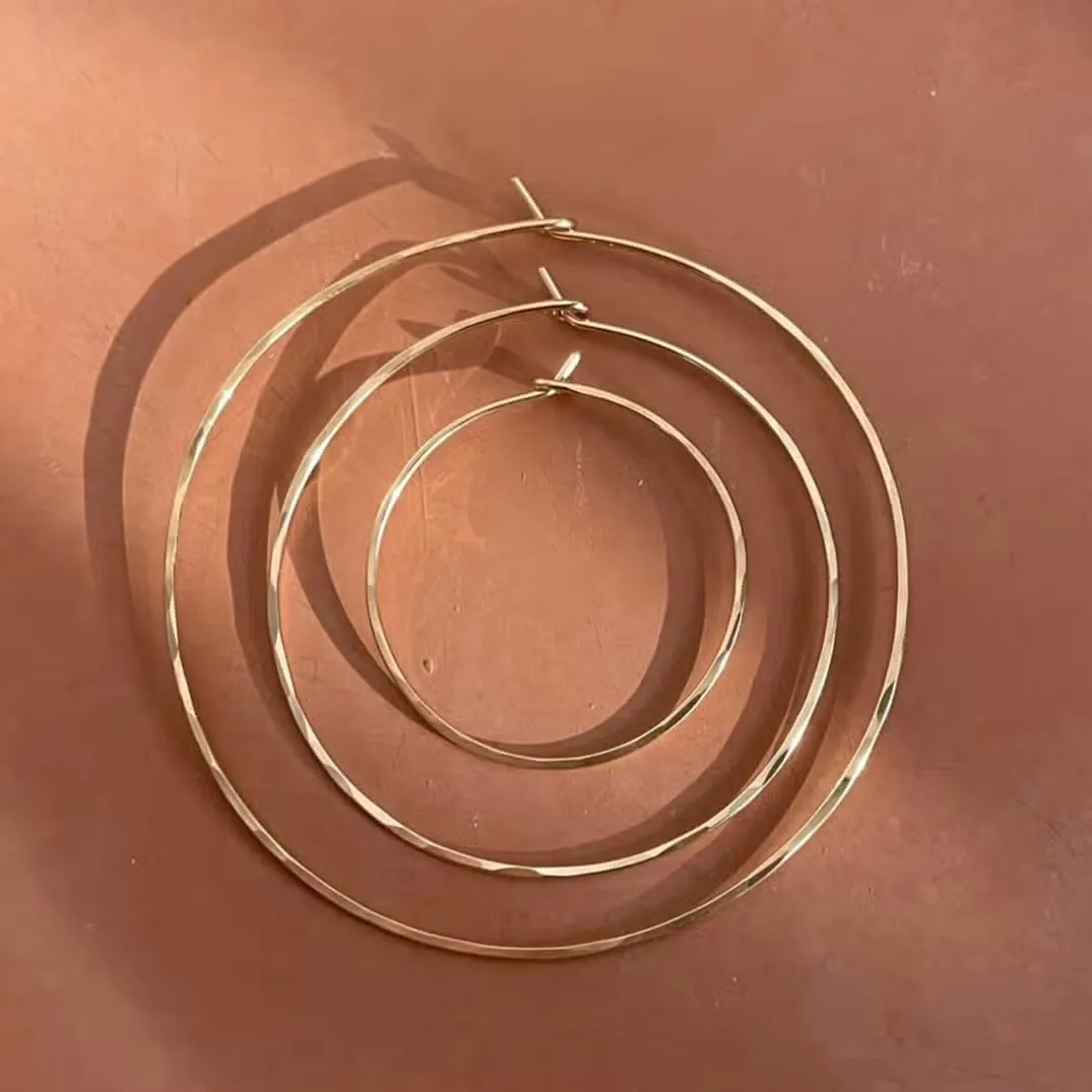 Token Jewelry Organic Hoops