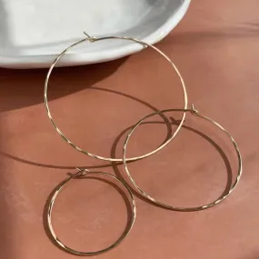 Token Jewelry Organic Hoops