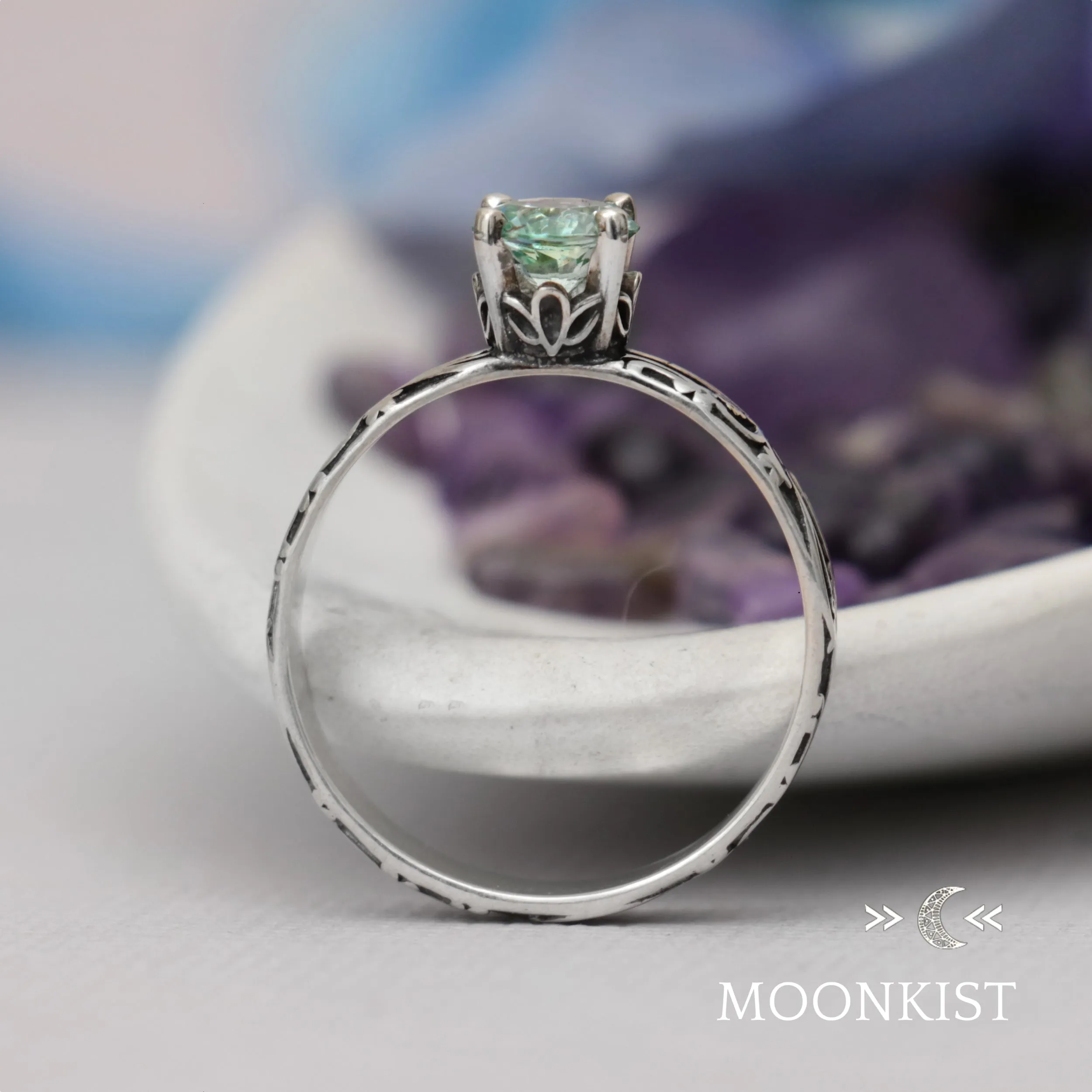 Vintage Vine Engagement Ring for Women   | Moonkist Designs