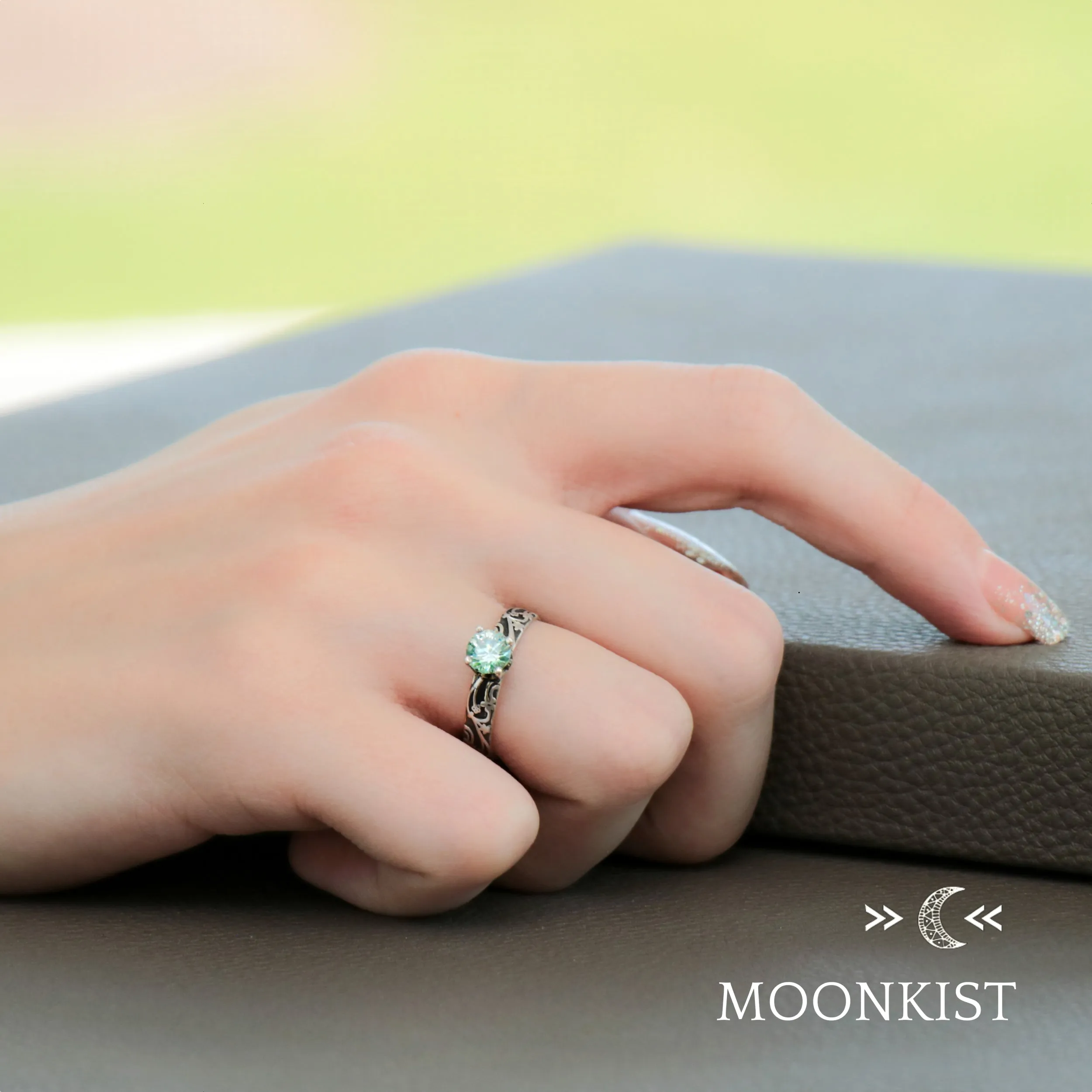 Vintage Vine Engagement Ring for Women   | Moonkist Designs