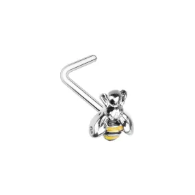 WILDKLASS Buzz Off Bumble Bee L-Shape Nose Ring